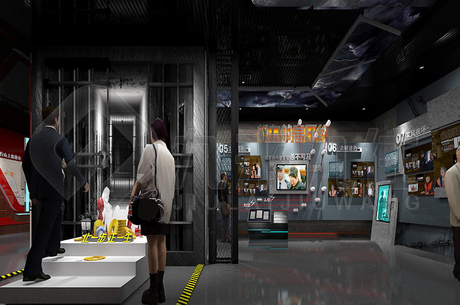 反腐倡廉宣傳館方案，網上3d反腐倡廉文化教育展館，聲光電反腐倡廉基地，墻面互動投影系統(tǒng)，互動答題系統(tǒng)，互動滑軌屏