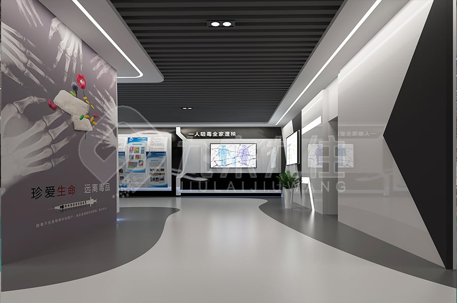 毒品預(yù)防教育基地設(shè)備，多媒體禁毒展館規(guī)劃方案，禁毒警示展館建設(shè)